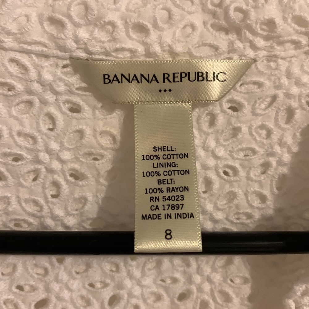 White Eyelet, Button-Down Dress - image 3